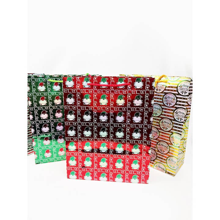 MIX COLOR Fancy Holographic Christmas Gift Bag for wholesale on Faire2