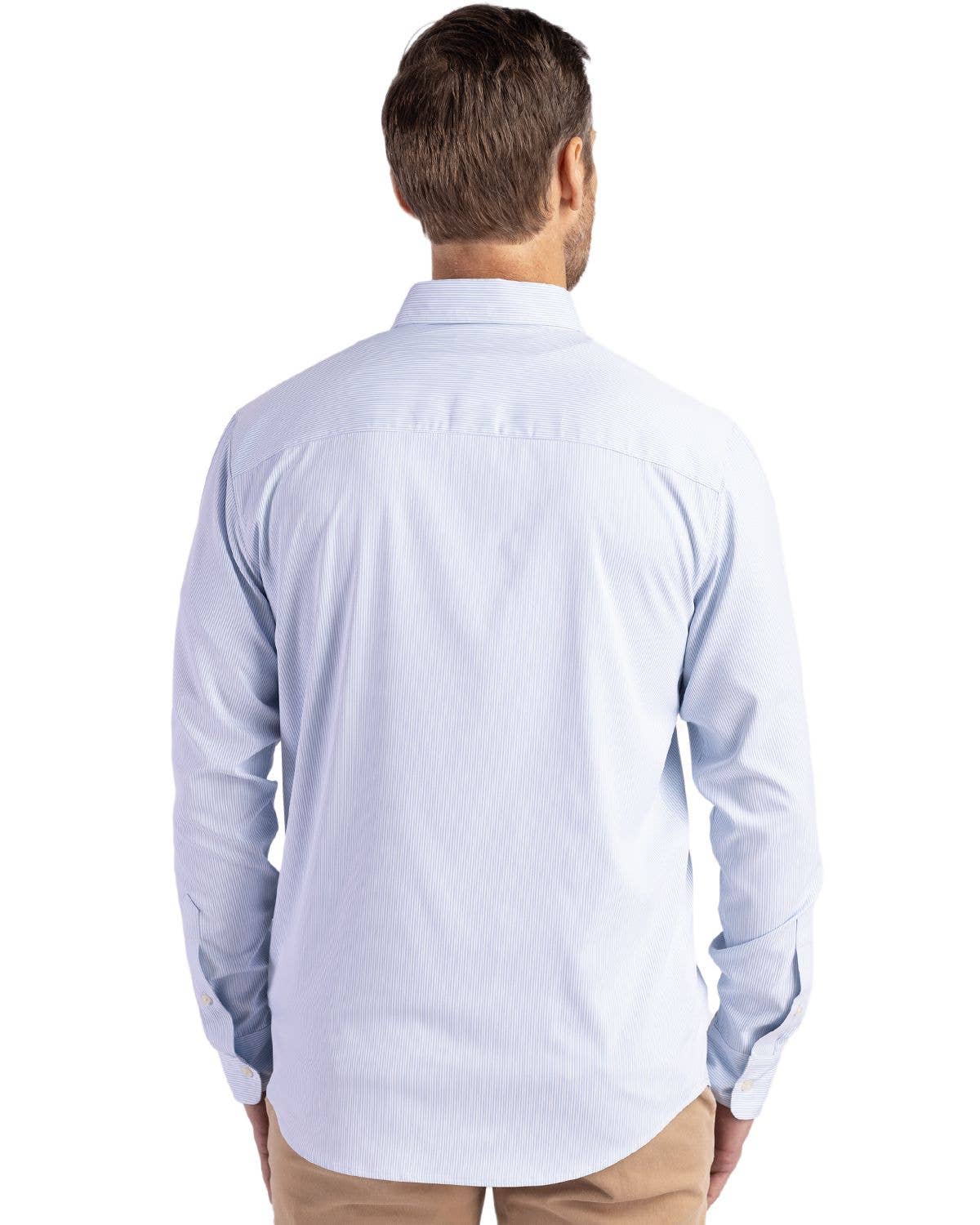 Cutter & Buck - Wholesale Button Down Shirt - Men's - Cutter & Buck Skyline Eco Pinstripe Big & Tall Dress Shirt10