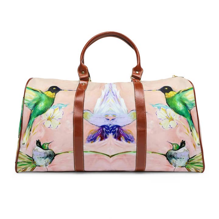 Sac de voyage imperméable Love Birds Weekender pour la vente par Third Eye Fire