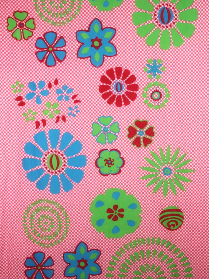 Organic Cotton Scarf Ichimatsu Pink for wholesale by Les Belles Vagabondes