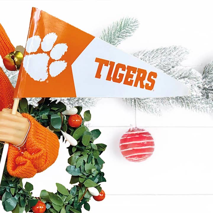 Santa’s Workshop Inc. - Wholesale Christmas Decoration - 12" Clemson Proud Santa2