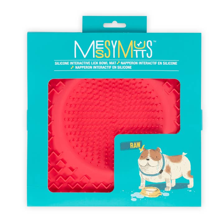 Pet Palette Distribution - Wholesale Pet Food Mat - Dog - Messy Mutts Silicone Therapeutic Lick Bowl Mat Watermelon
