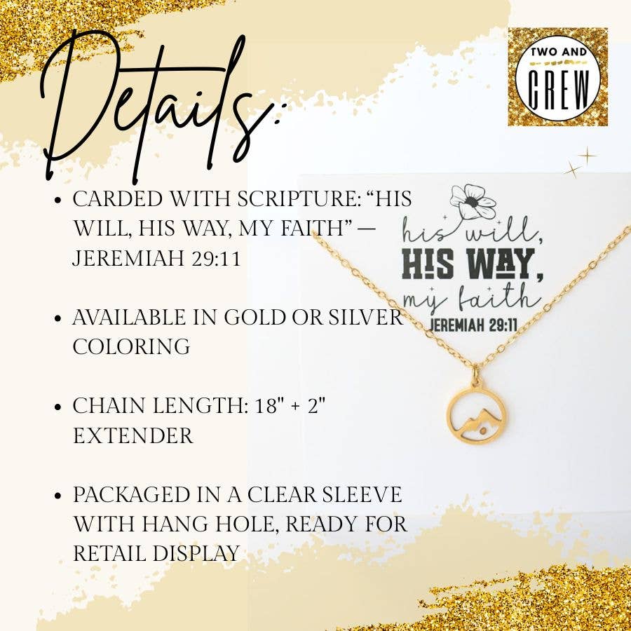 Two and Crew - Faith Based Jewelry & Gifts - Wholesale Pendant/Charm Necklace - Faith Moves Mountains Necklace – Mustard Seed Scripture gift6