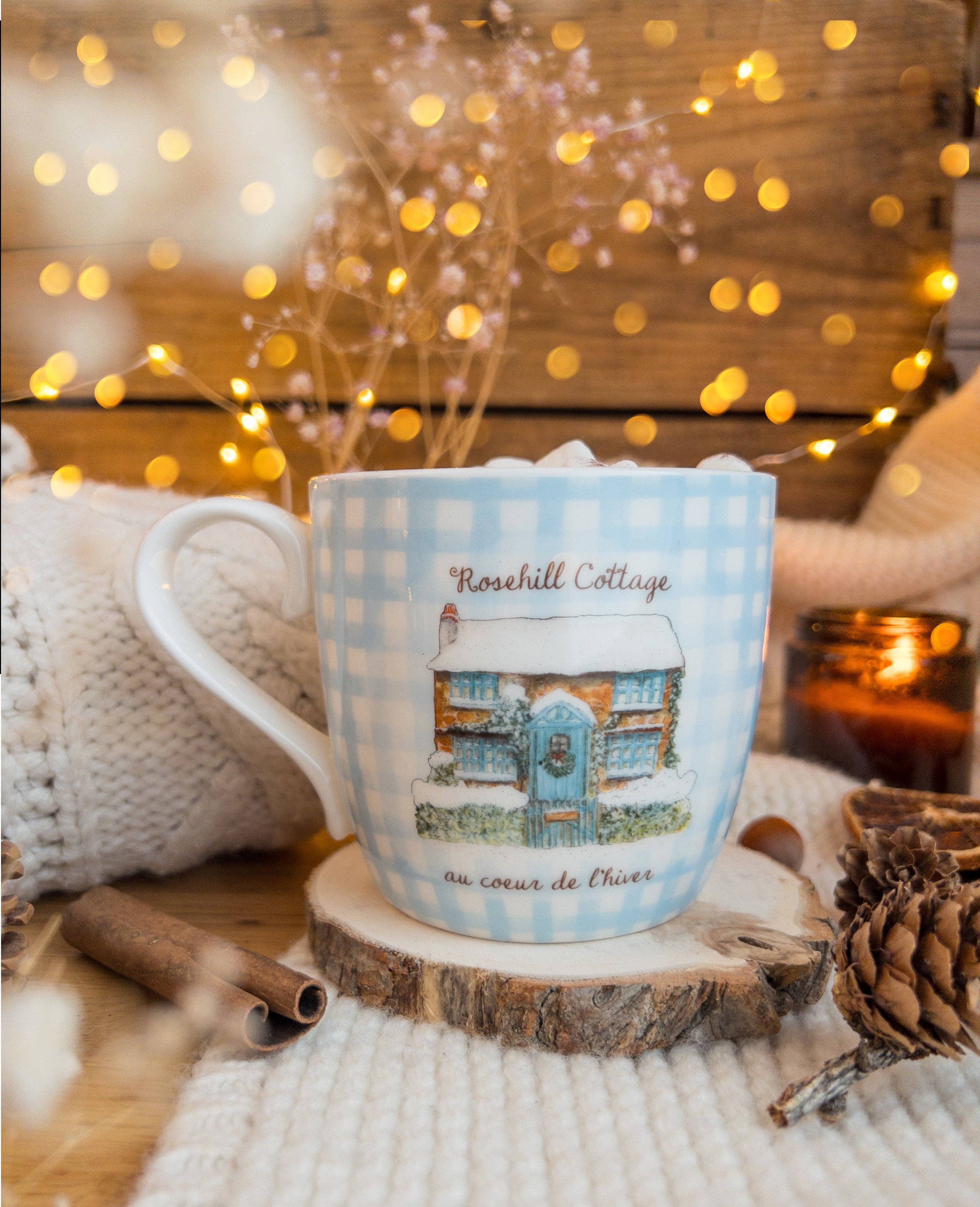 CAROFROMWOODLAND - Wholesale Coffee Mug - Winter Cottage Mug