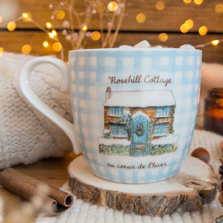 CAROFROMWOODLAND - Wholesale Coffee Mug - Winter Cottage Mug0