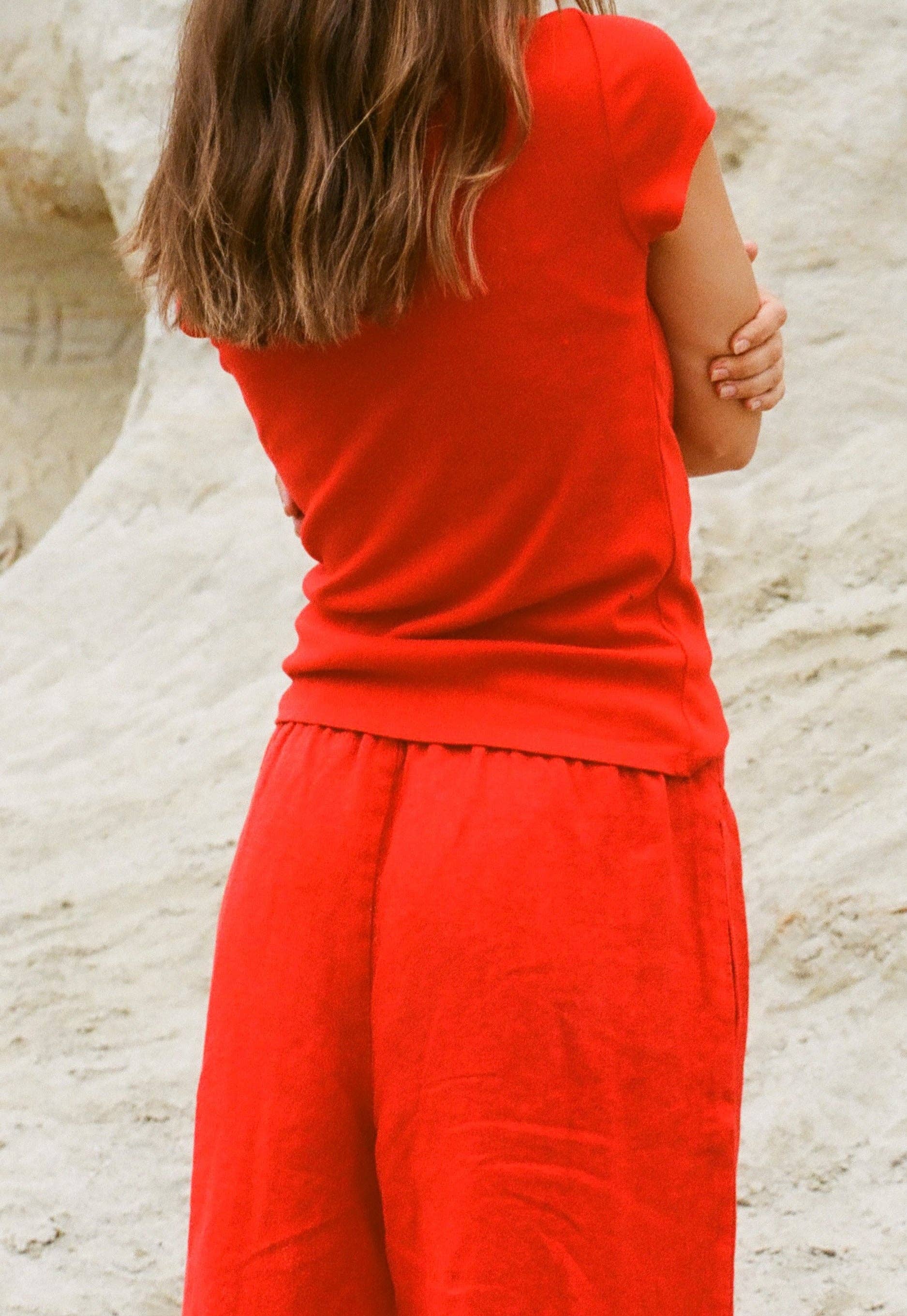 LA RELAXED – T-shirt – Mulher por atacado – Camiseta Orgânica Bebe com Gola Careca14