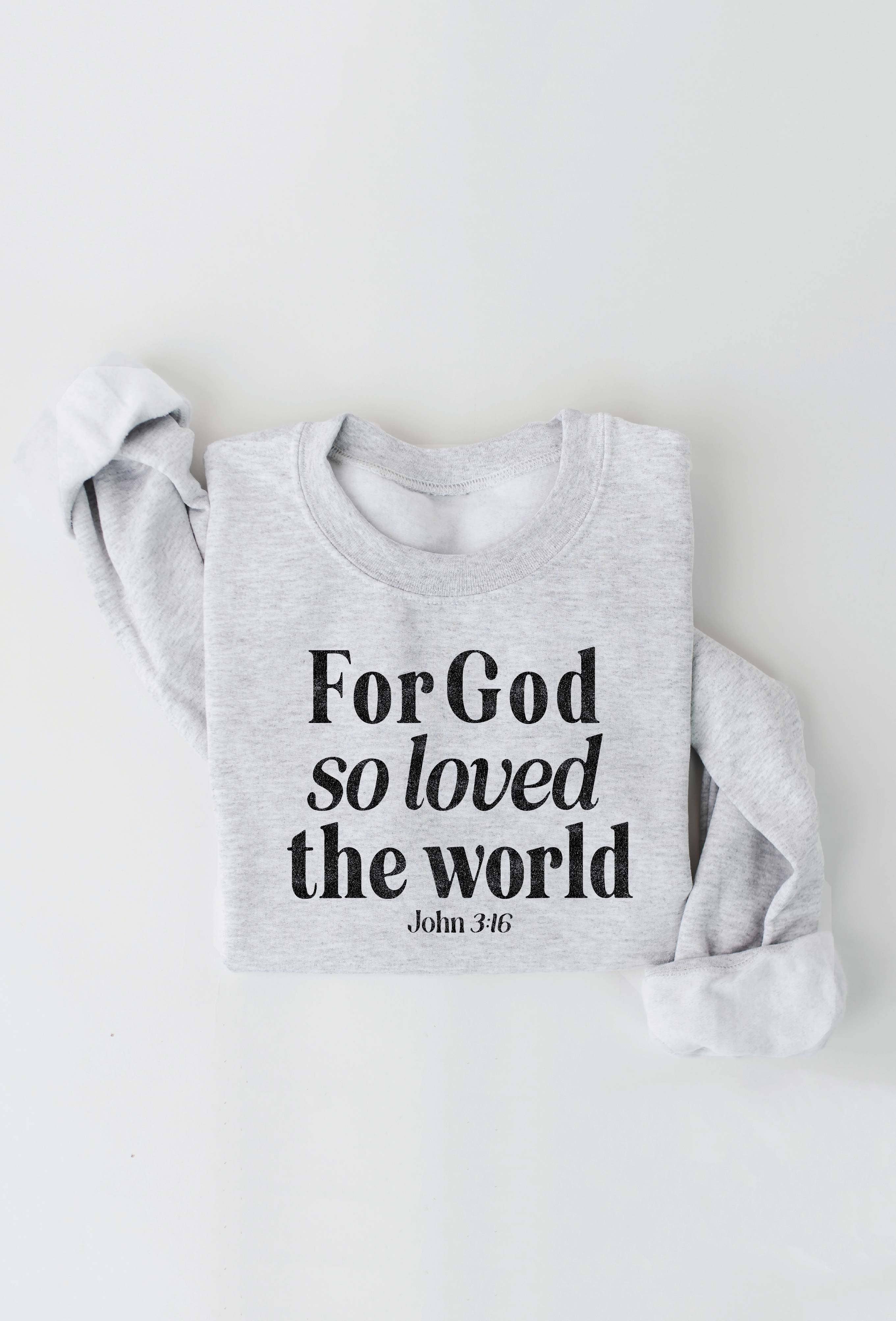 OAT COLLECTIVE - Wholesale Graphic Sweatshirt - Women's - FOR GOD SO LOVED THE WORLD Graphic Sweatshirt6