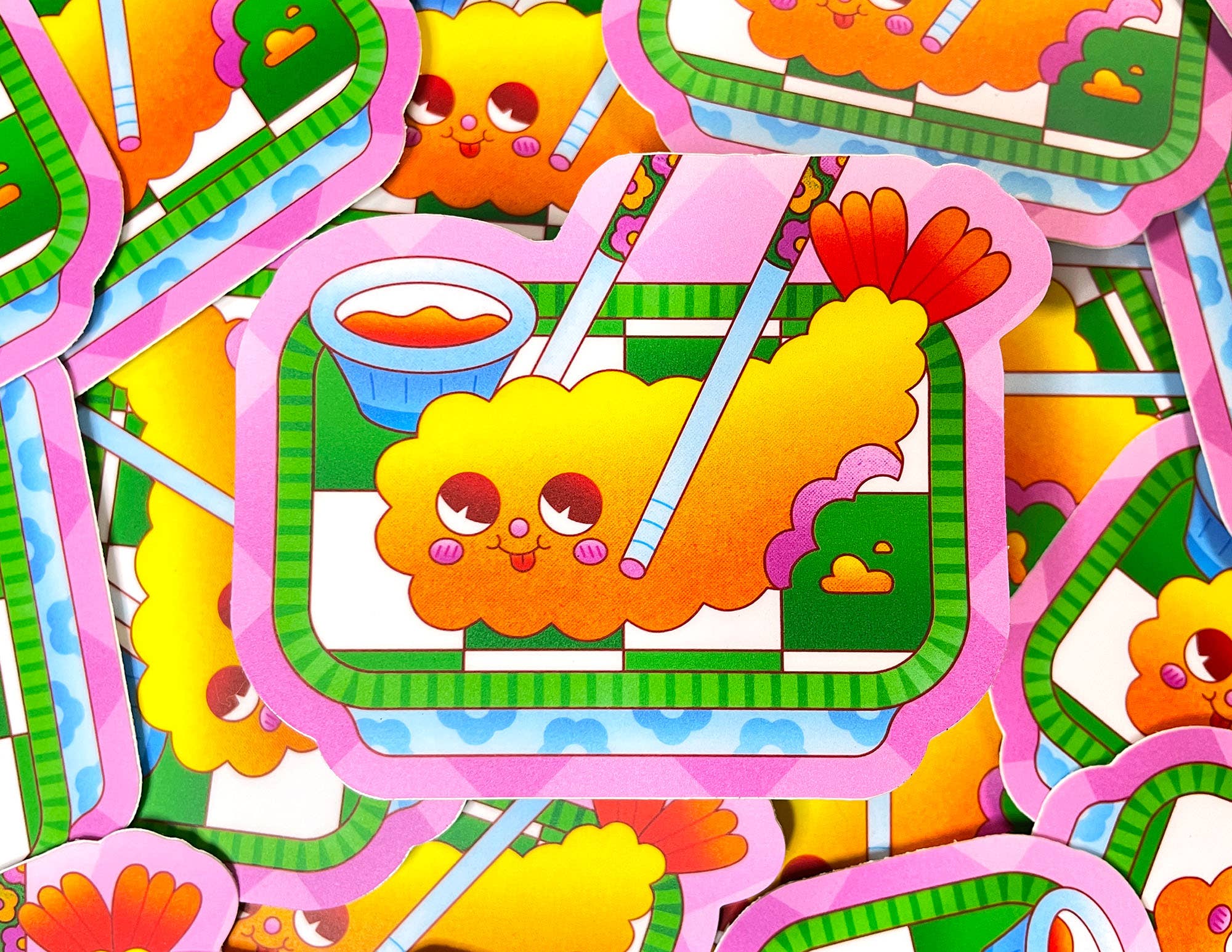 Kidnichols - Wholesale Sticker - Chomp Shrimp Tempura Vinyl Sticker | Japanese Food | Kawaii5