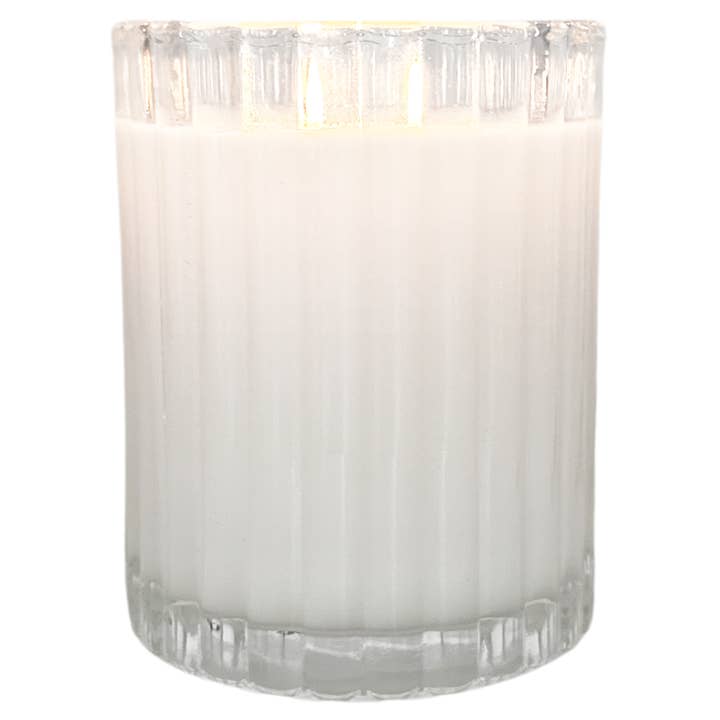 Golden | Mango + Driftwood Fluted Coconut Wax Candle  for wholesale by Porter Lane Home