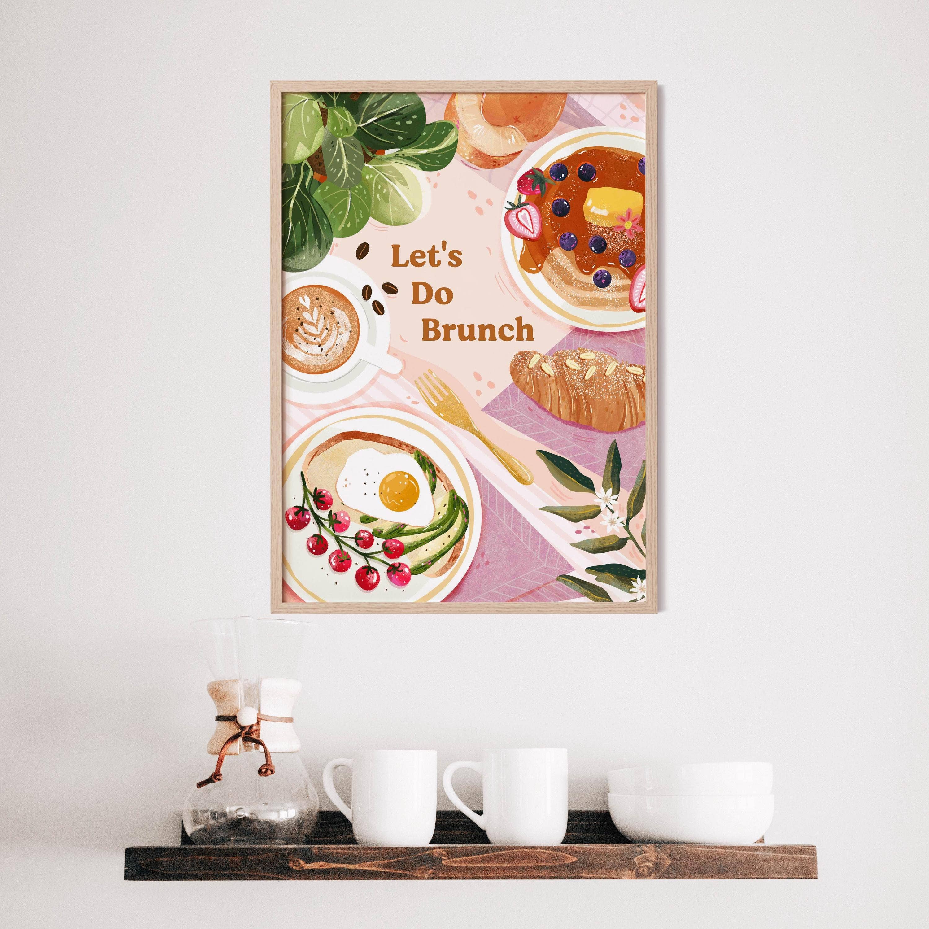 Anna Cheng Design – wholesale Art print – Let's Do Brunch Breakfast Cafe Art Print for Foodies6