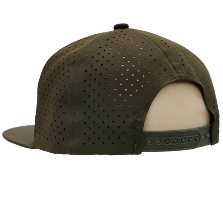 Cap Zone - Wholesale Flat Brim Cap - Unisex - Colored Front 7 Panel Digital Perforated Snapback15