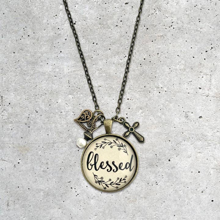 Ivy Barn Designs - Wholesale Pendant/Charm Necklace - Blessed Necklace Inspirational jewelry