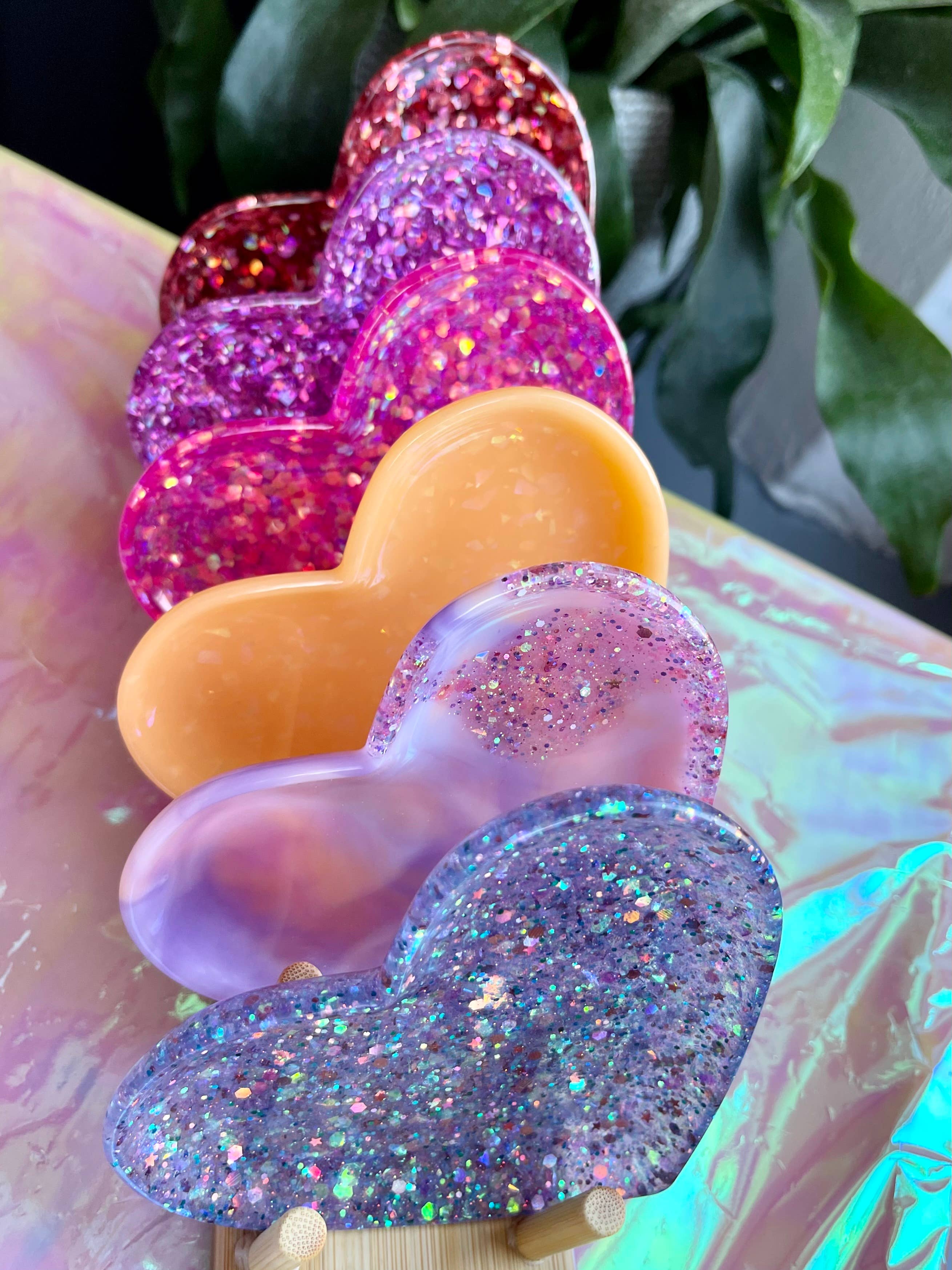 Prescription Resin - Wholesale Jewelry Dish - RESIN HEART JEWELLERY DISH | RING TRAY x 6 MIXED ASSORTMENT7