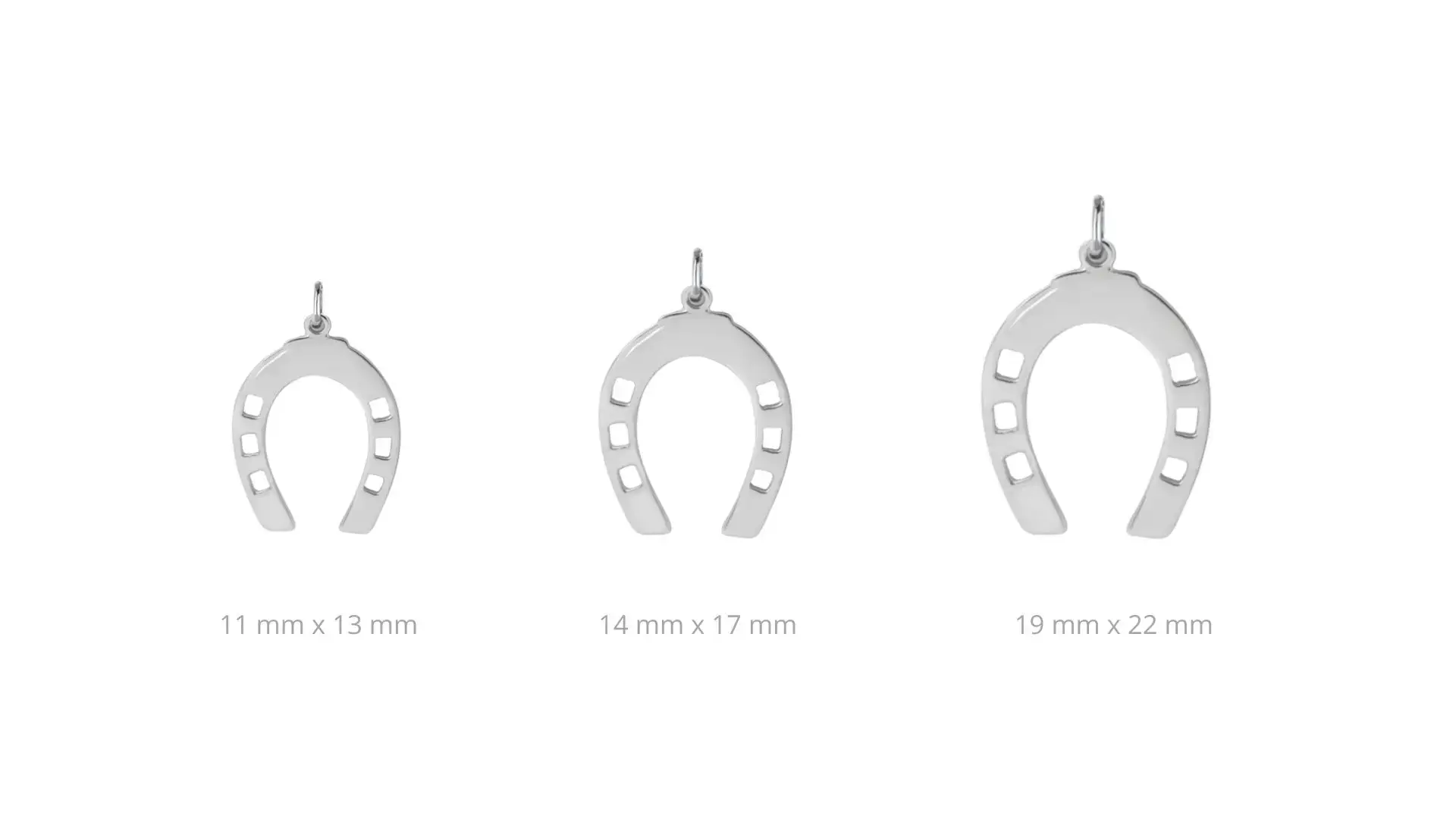 TALISMAN JEWELLERY (D&Fidanverdi, S.L.) - Wholesale Pendant/Charm Necklace - Rhodium-Plated Sterling Silver Horseshoe Pendant 9251