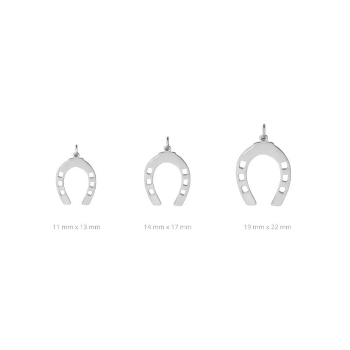 TALISMAN JEWELLERY (D&Fidanverdi, S.L.) - Wholesale Pendant/Charm Necklace - Rhodium-Plated Sterling Silver Horseshoe Pendant 9251