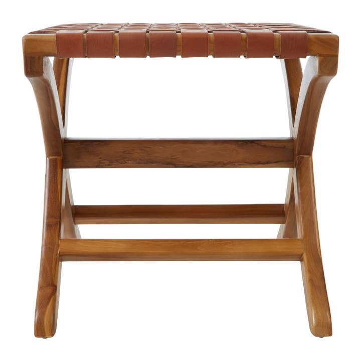 Kendari Stool with Brown Cow Leather Strap for wholesale by Fifty Five South