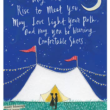LIGHT YOUR PATH WEDDING GREETING CARD 4.5 x 6.25" for wholesale by Calypso Cards LLC