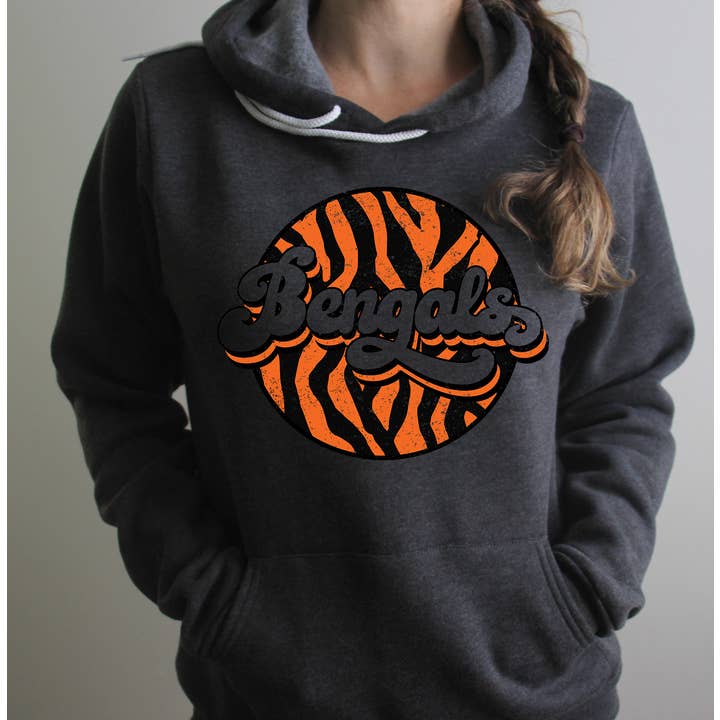 Sweat à capuche unisexe Retro Bengals pour la vente par Into The Desert