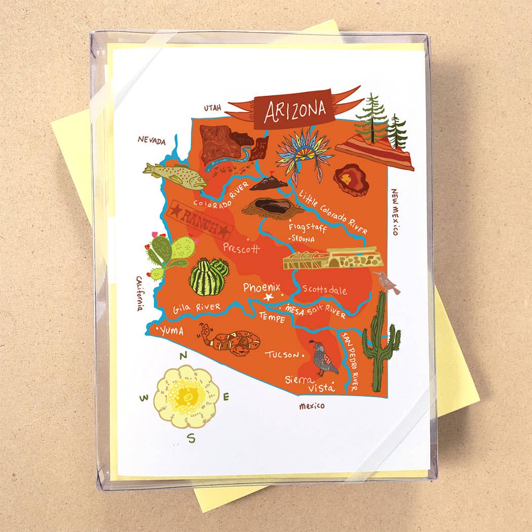 Allport Editions - Wholesale Briefpapier/indexkaartenset - Hallo USA Boxed Card-serie - ALLE 50 STATEN HIER!4