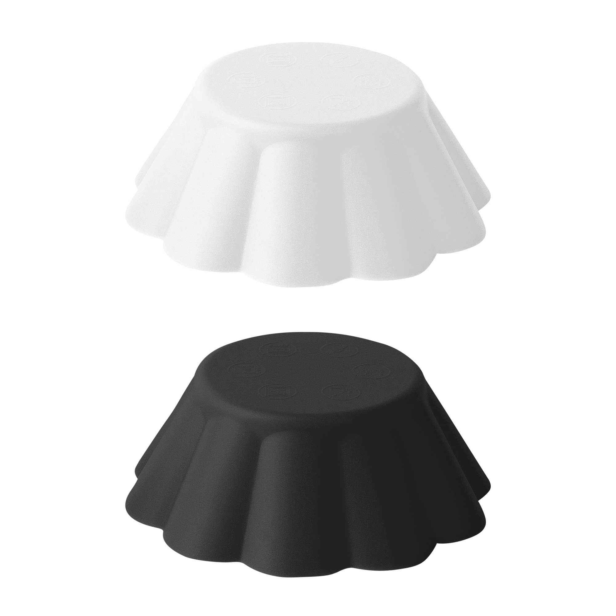 Fox Run Brands - Vente Caissettes en papier pour cupcakes/muffins - Cupcake en silicone réutilisable Bakelicious, lot de 12, 3 x 3 pouces5