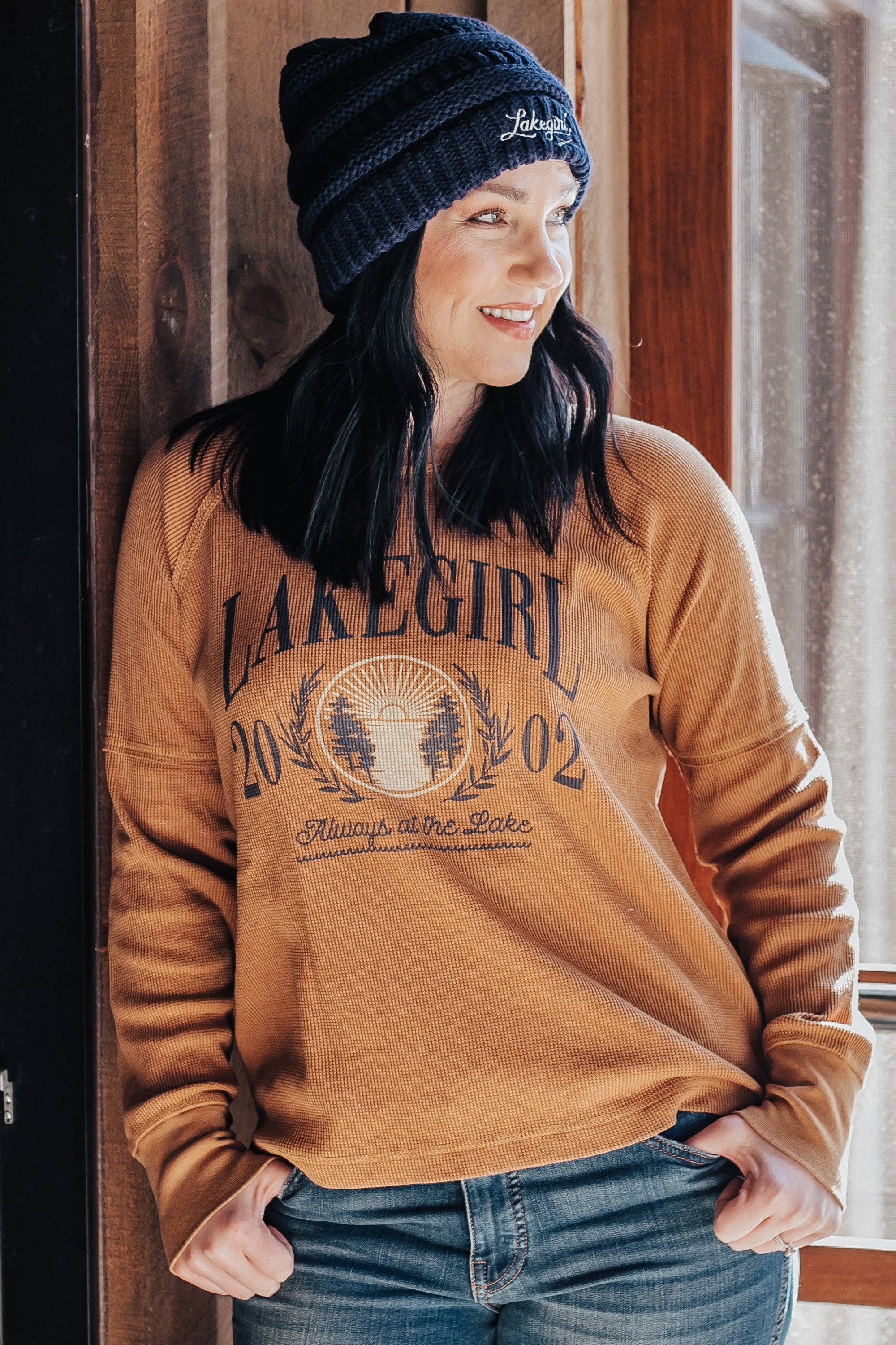 Lakegirl - Vendita all'ingrosso Felpa stampata - Donna - Maglia Termica a Maniche Lunghe Burnout Wash0