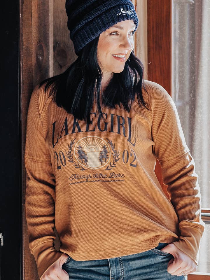 Lakegirl - Venta al por mayor Sudadera estampada - Mujer - Camiseta Térmica de Manga Larga Burnout Wash