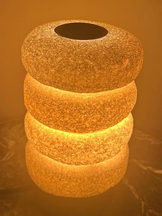 Heilende natürliche reine Salz handgefertigte Lampe mit Duftdiffusor - Zylindrisch 2 von Siwa RESERVE für den Großhandel von AuraLine Inc.