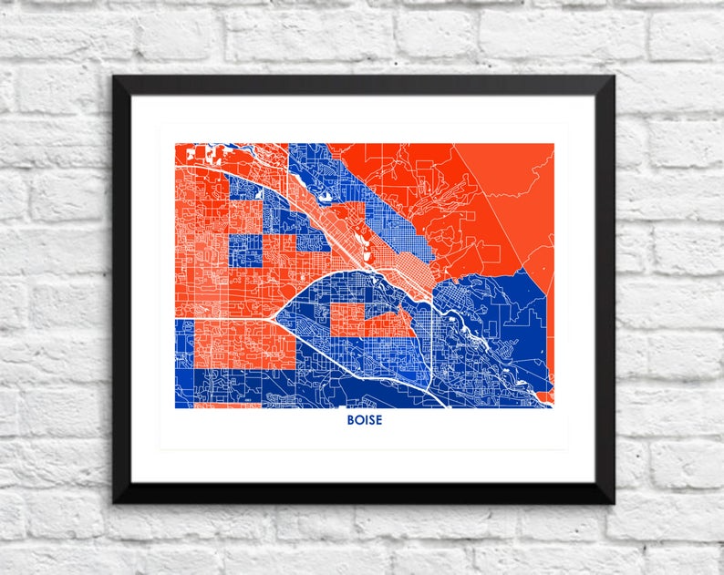 Juanita's Adventures - Wholesale Art Print - Juanitas Boise Map Print3