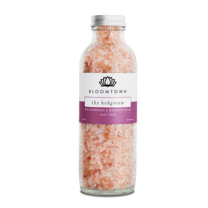 Pink Himalayan Salt Soak - The Hedgerow (Blackberry & Honeysuckle) for wholesale by Bloomtown