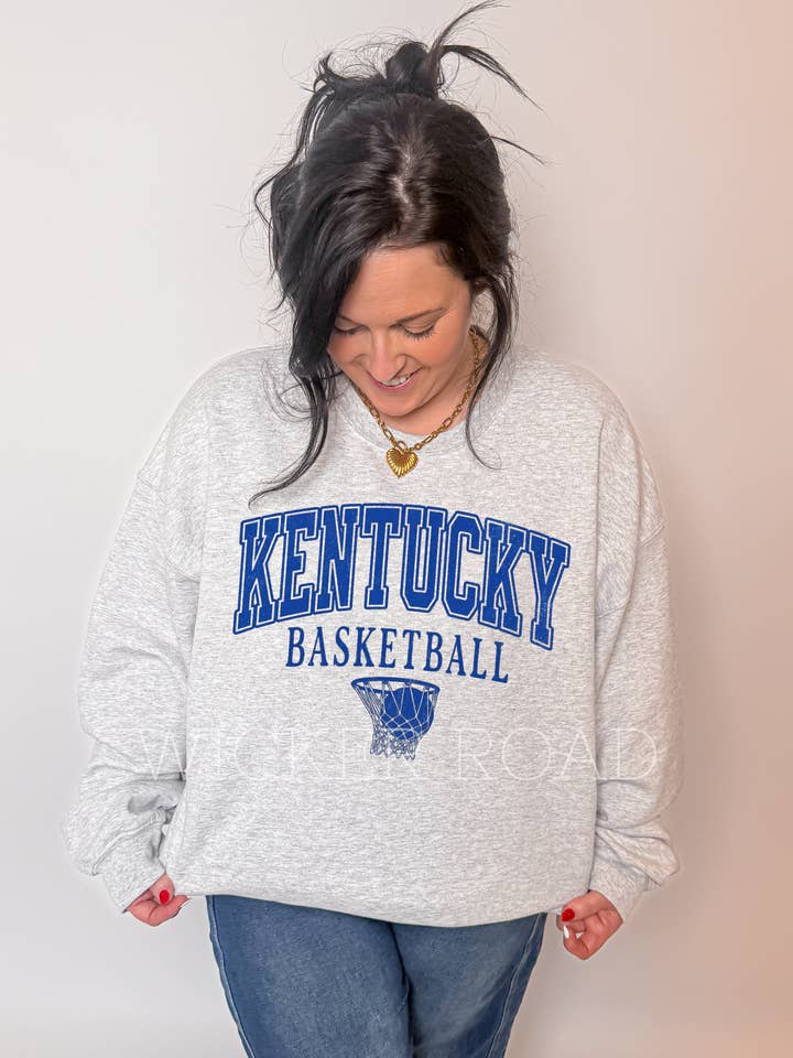 Sweatshirt Varsity de Basketball du Kentucky - Cendre pour la vente par Wicker Road Boutique