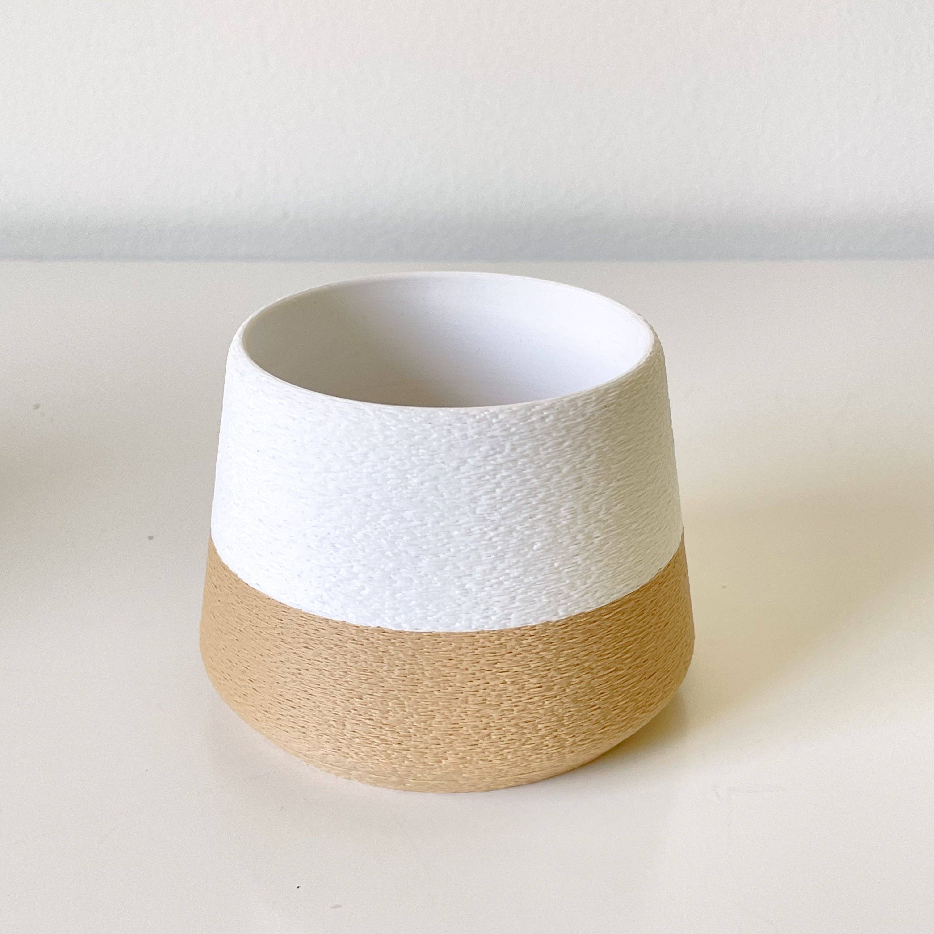 Sonnihaus – wholesale Kruka – KYOTO Blomkruka med inbyggd bricka och dränering, 3D-printad minimalistisk design0