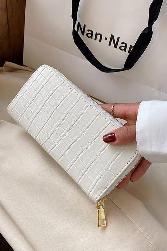 ACCITY - Wholesale Wallet - Women's - STONE PATTERN DOUBLE LAYER WALLET_CUAB00615