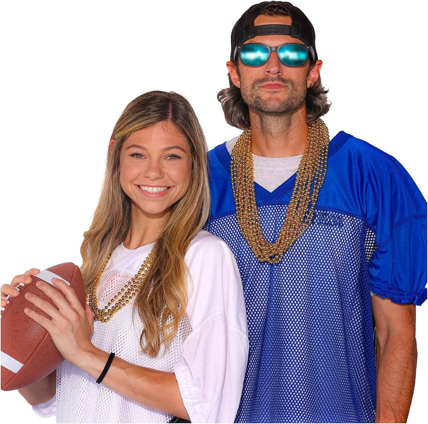 The Mardi Gras Krewe - Wholesale Party Favor - Mardi Gras Beads 33 inch 7mm, 12 Dozen, 144 Necklaces with Doubloon- Bulk Party Favors8