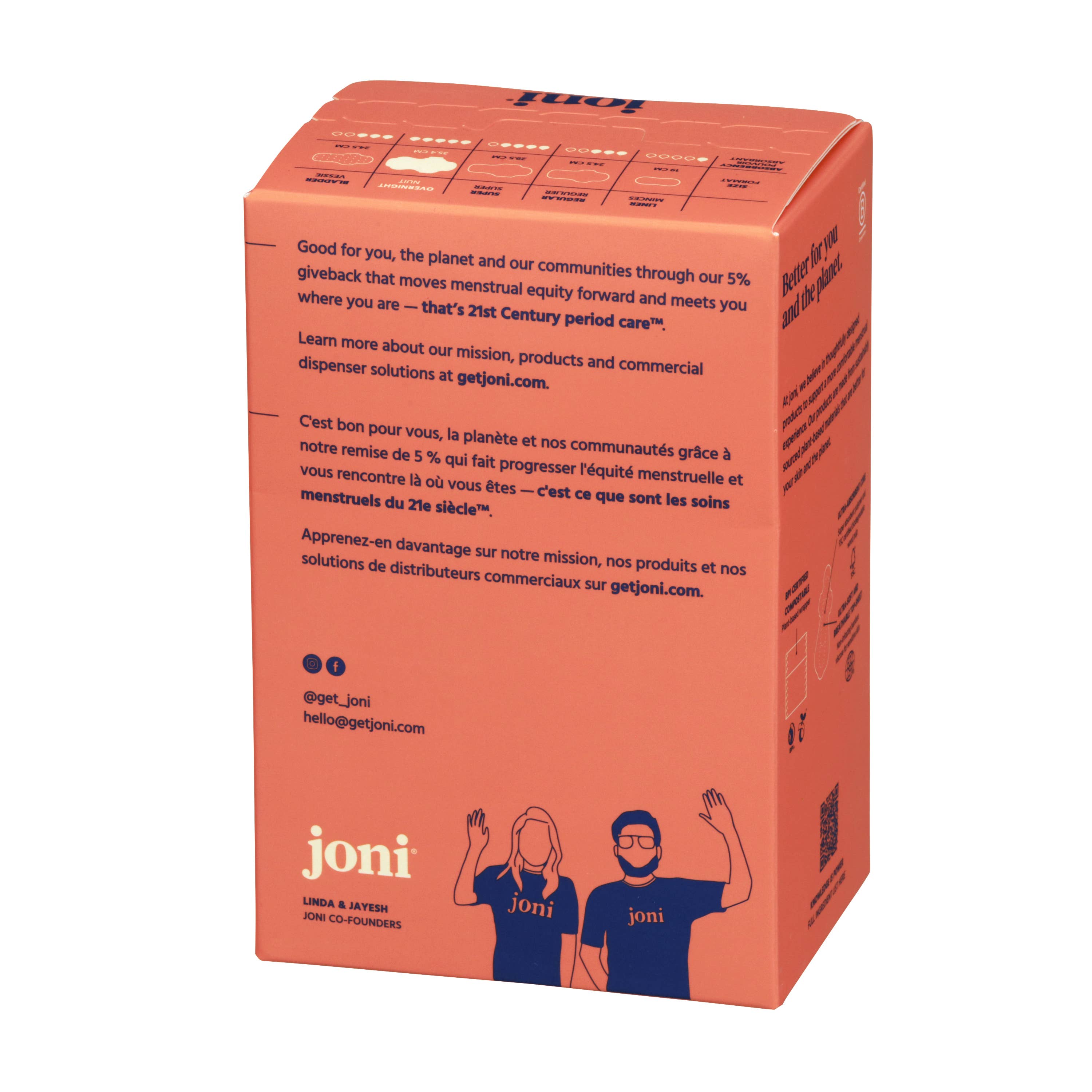 joni - Vente Protections menstruelles/serviettes hygiéniques - joni Serviettes de Nuit en Bambou2