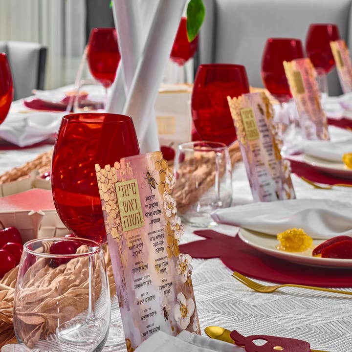 Waterdale Collection - Wholesale Decorative Tabletop Object - Rosh Hashanah 2025 Painted Tablescape6