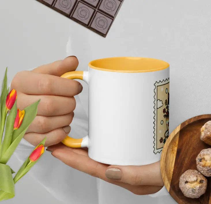 EME regalos - Wholesale Coffee Mug - Kitten mug with orange interior3