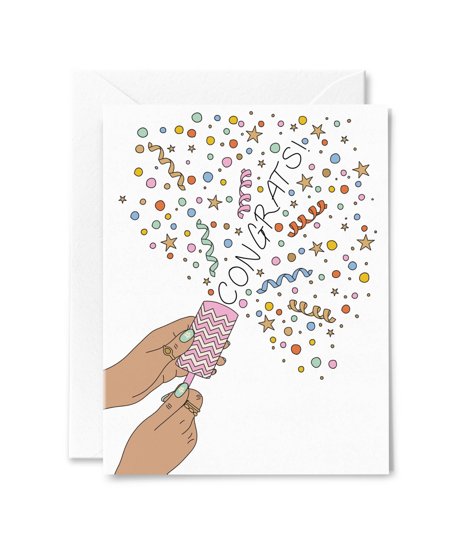 Congrats Confetti Card for wholesale by Illustrating Amy