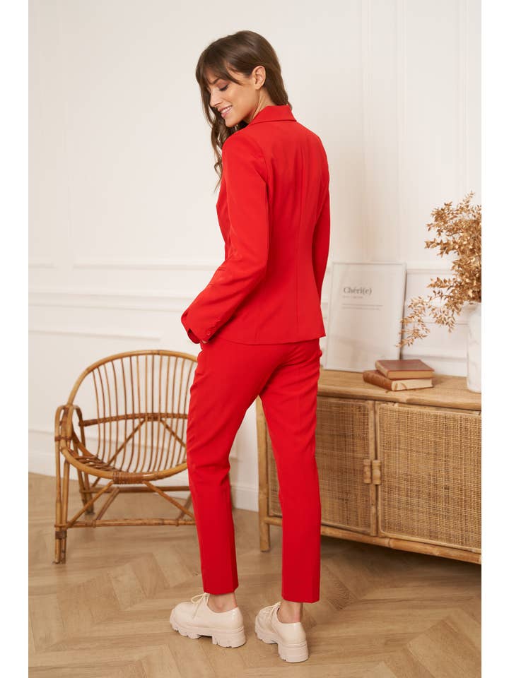 Attentif Paris - Vendita all'ingrosso Giacca elegante - Donna - Giacca aderente con bottone singolo, semplice - Collezione Timeless77