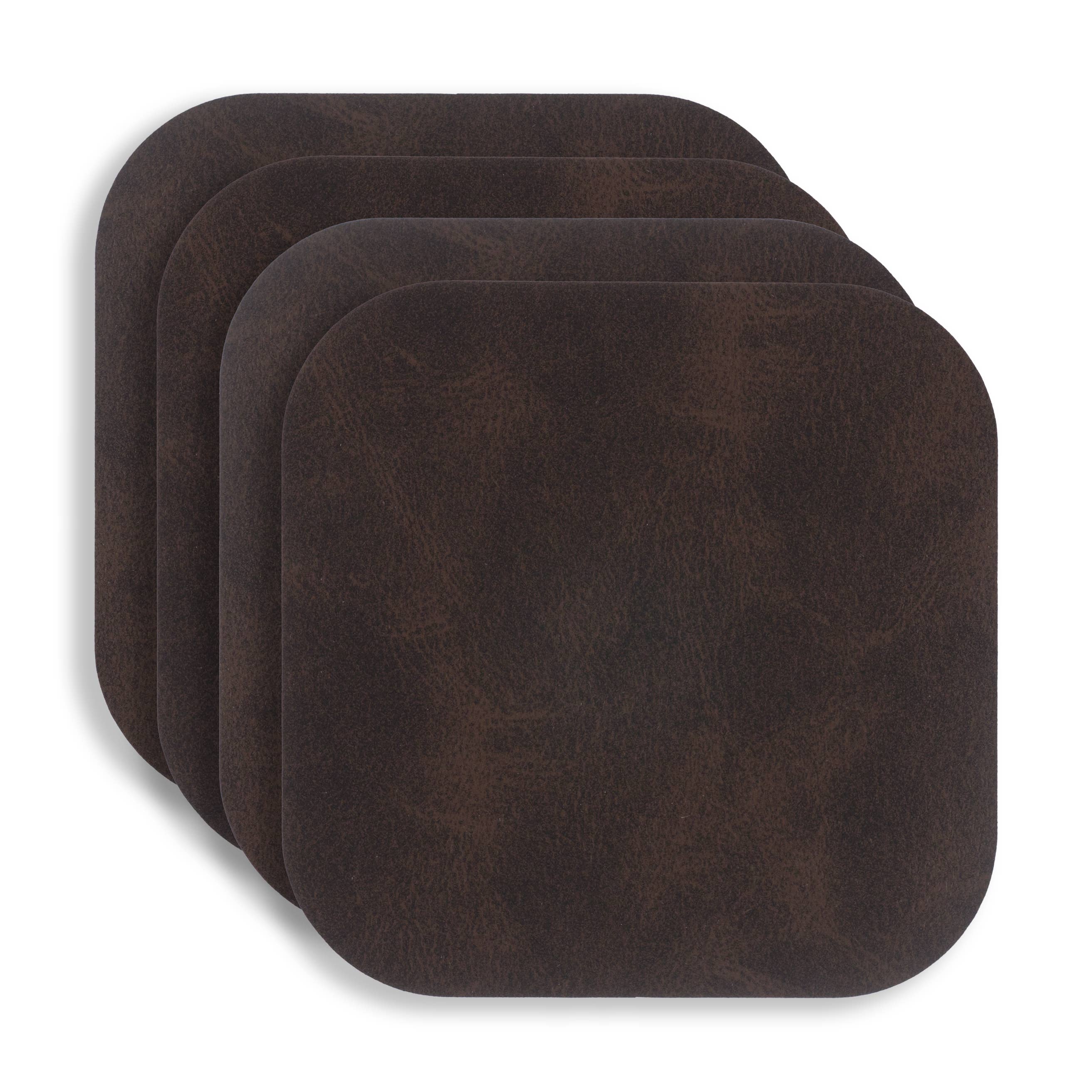 KAF Home - Wholesale Coasters - KAF Home Santiago Set Of 4 Faux Leather Coasters4