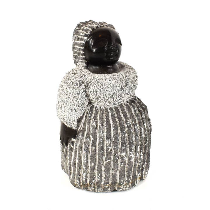 Shona Stone Woman Sculpture In The Style of Colleen for wholesale by Africa Direct