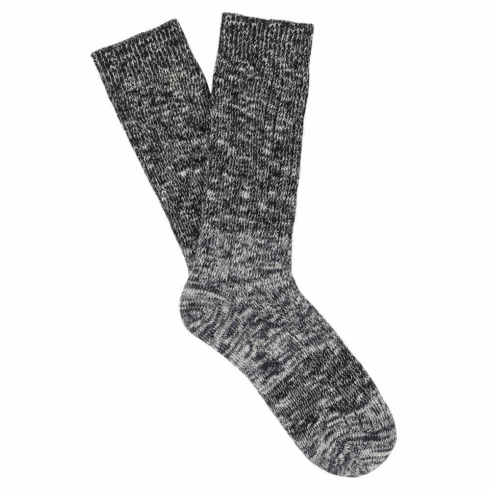 ESCUYER - Wholesale Socks - Men's - Men Melange Block Socks - Black / Blue0
