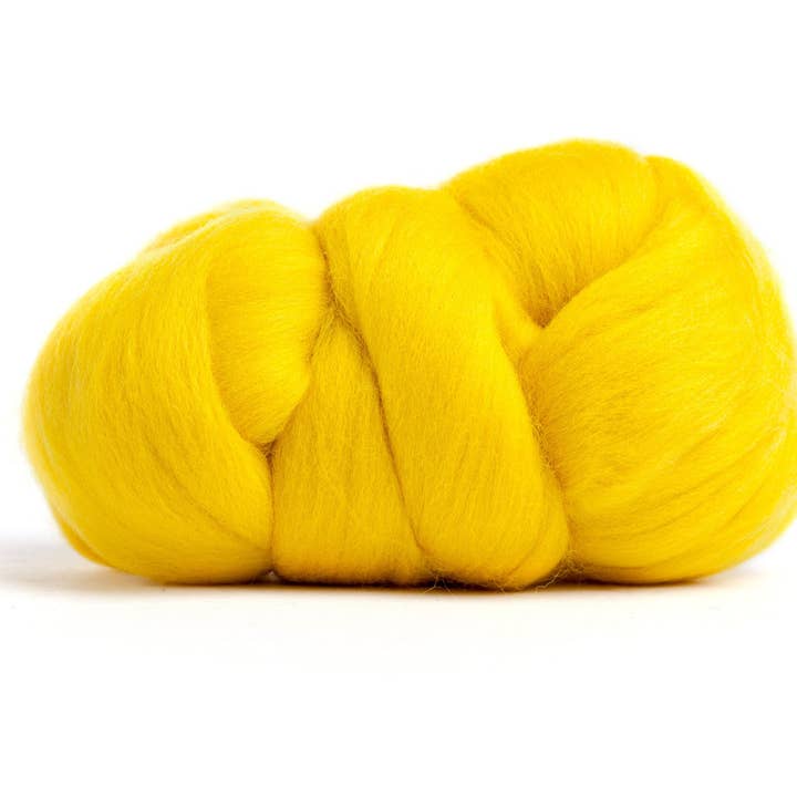 Desert Breeze Distributing - Wholesale Craft Supplies - Merino Wool Top Roving, Lemon Yellow, 1 ounce