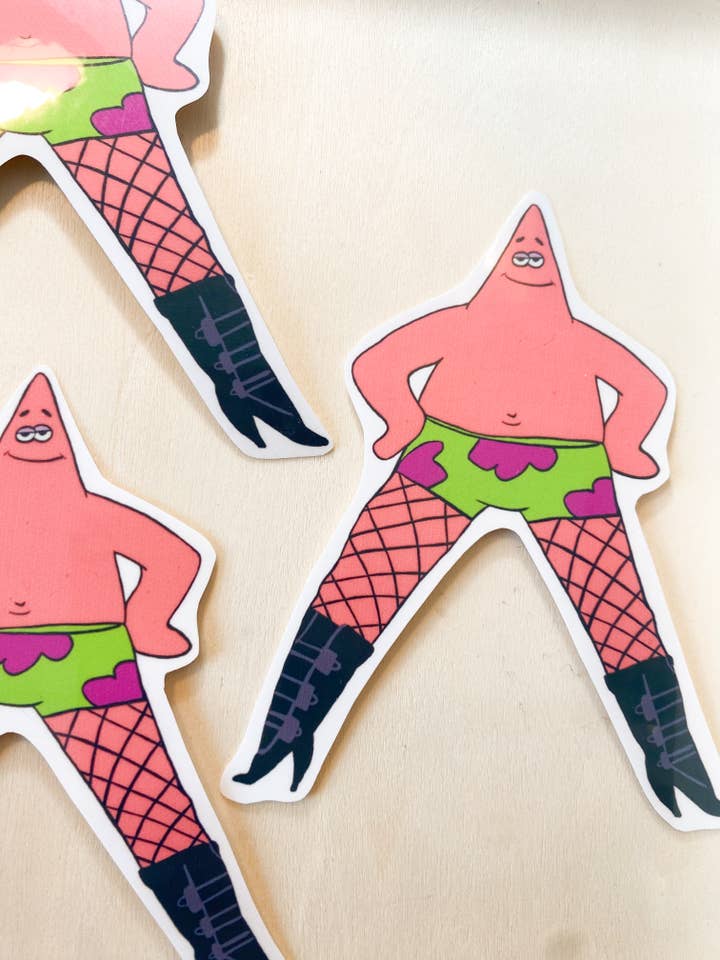 Autocollant Patrick Spongebob Nostalgia, papeterie Pop Culture pour la vente par Frost & Fringe Craft Co.