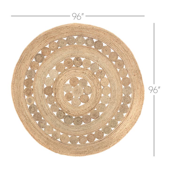 VHC Brands - Wholesale Area Rug - Celeste Jute Rug 8ft Round