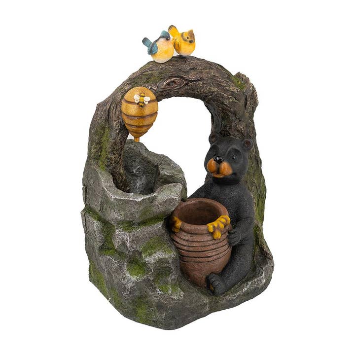 A&B Home Group Inc. - Wholesale Outdoor Ornament/Decor - 18.5x11.8x22.6" Two-Tiered Water Fountain w/ Woodland Animal4