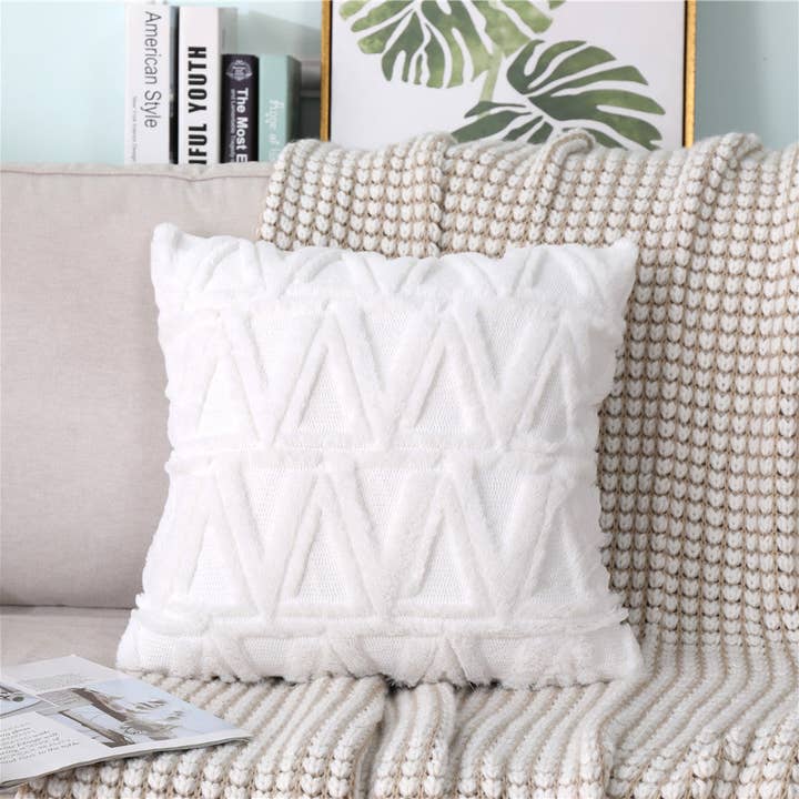 RKAAS HOME – wholesale Throw pillow cover – Super Soft Fluffy Plush Cushion Cover 18x18"1