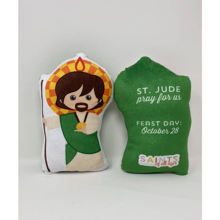 Meyer Market Designs - Wholesale Doll - Kids - St. Jude Stuffed Saint Doll. Saint Gift. Easter Gift. Baptism. Catholic Baby Gift. Saint Jude Gift. St. Jude Doll.