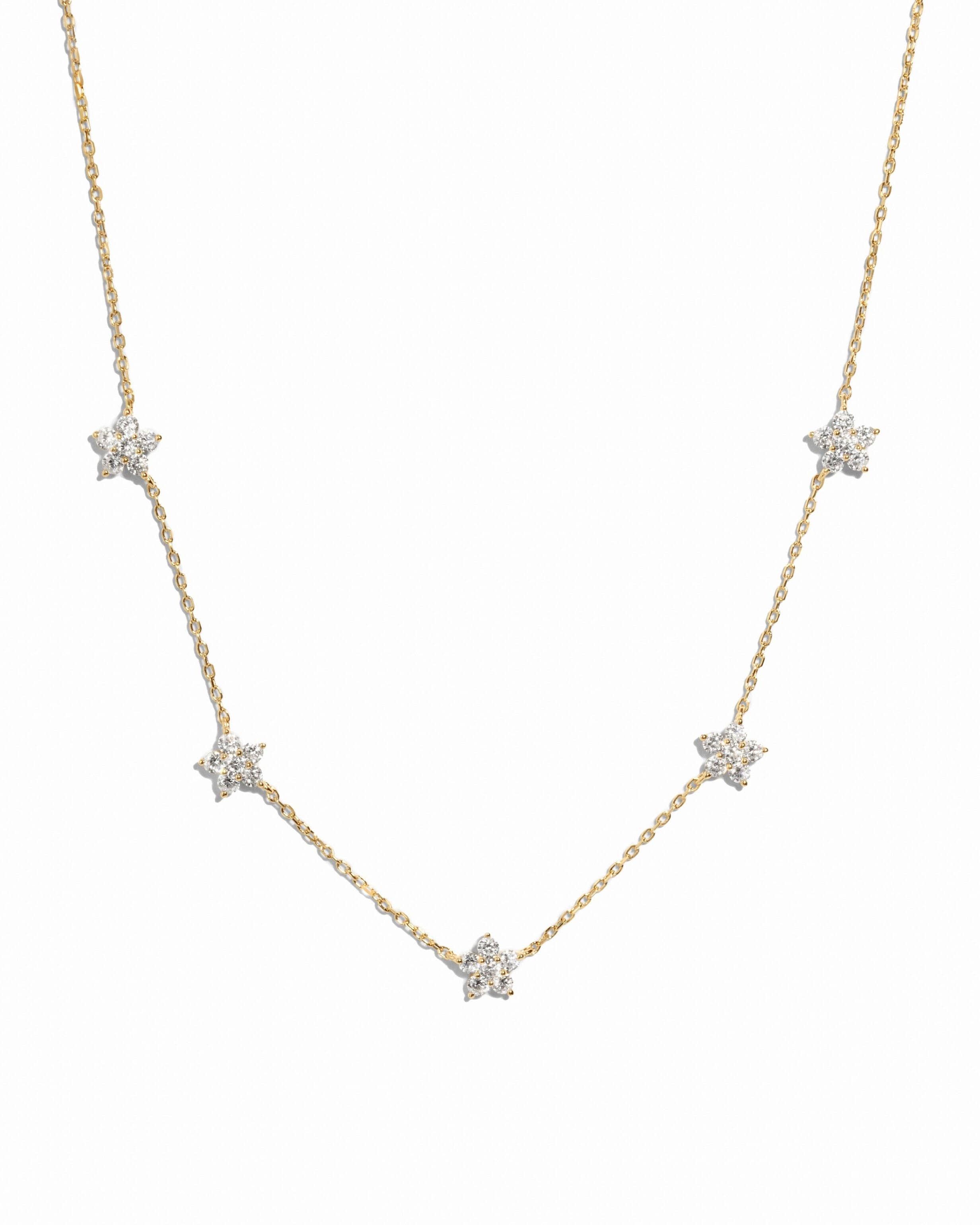 Sami Jewels - Wholesale Pendant/Charm Necklace - Diamond Flower Necklace