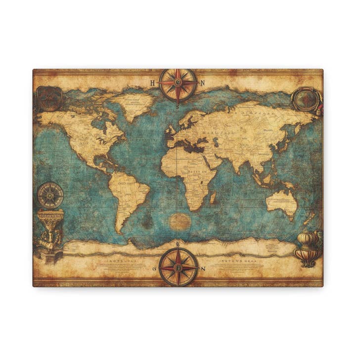 Wandmalereien auf der Weltkarte für den Großhandel von Coin Tableau