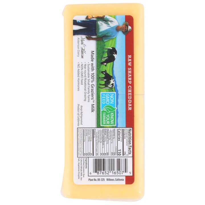 Sierra Nevada Cheese Company - Wholesale Cheese - Graziers Raw Milk White Cheddar Sharp 12/ 8 Oz